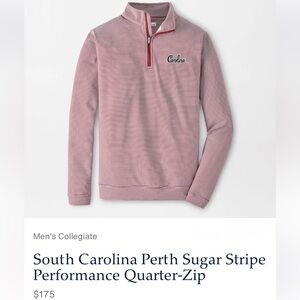 PETER MILLAR South Carolina Perth Sugar Stripe Performance Quarter-Zip